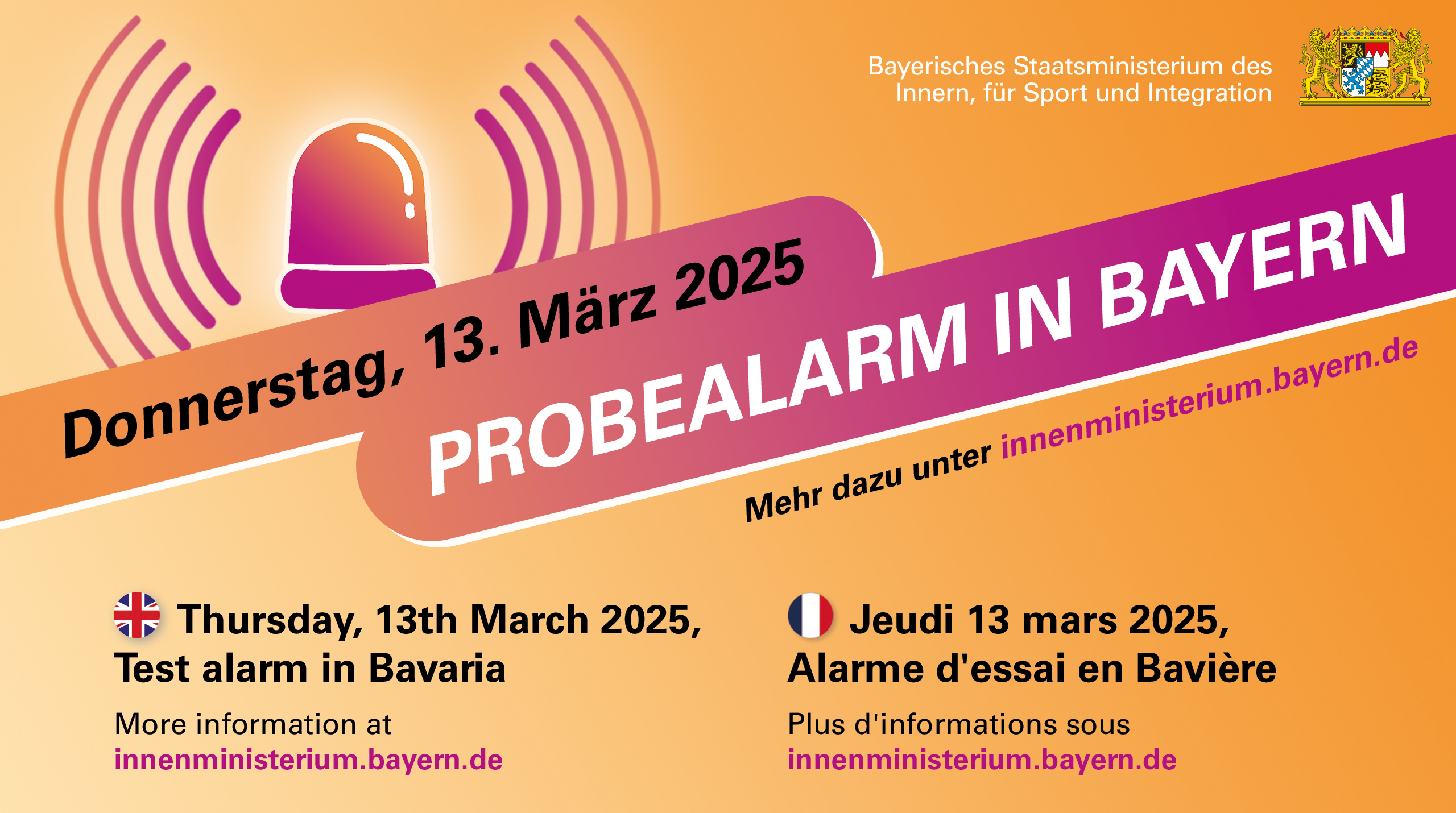 13.03.2025 – Landesweit einheitlicher Probealarm