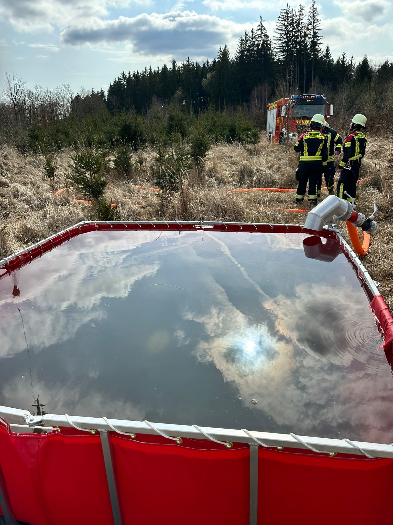 Landkreisübung zur Vegetationsbrandbekämpfung